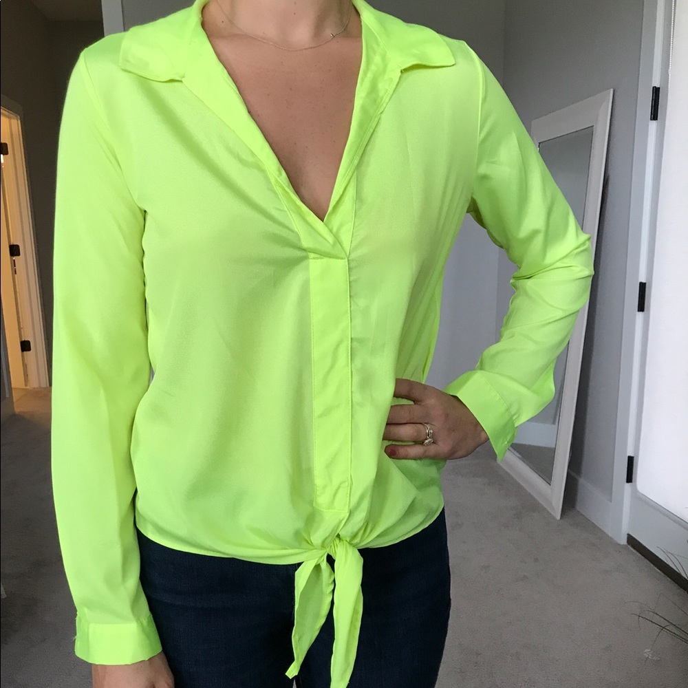 Neon yellow blouse